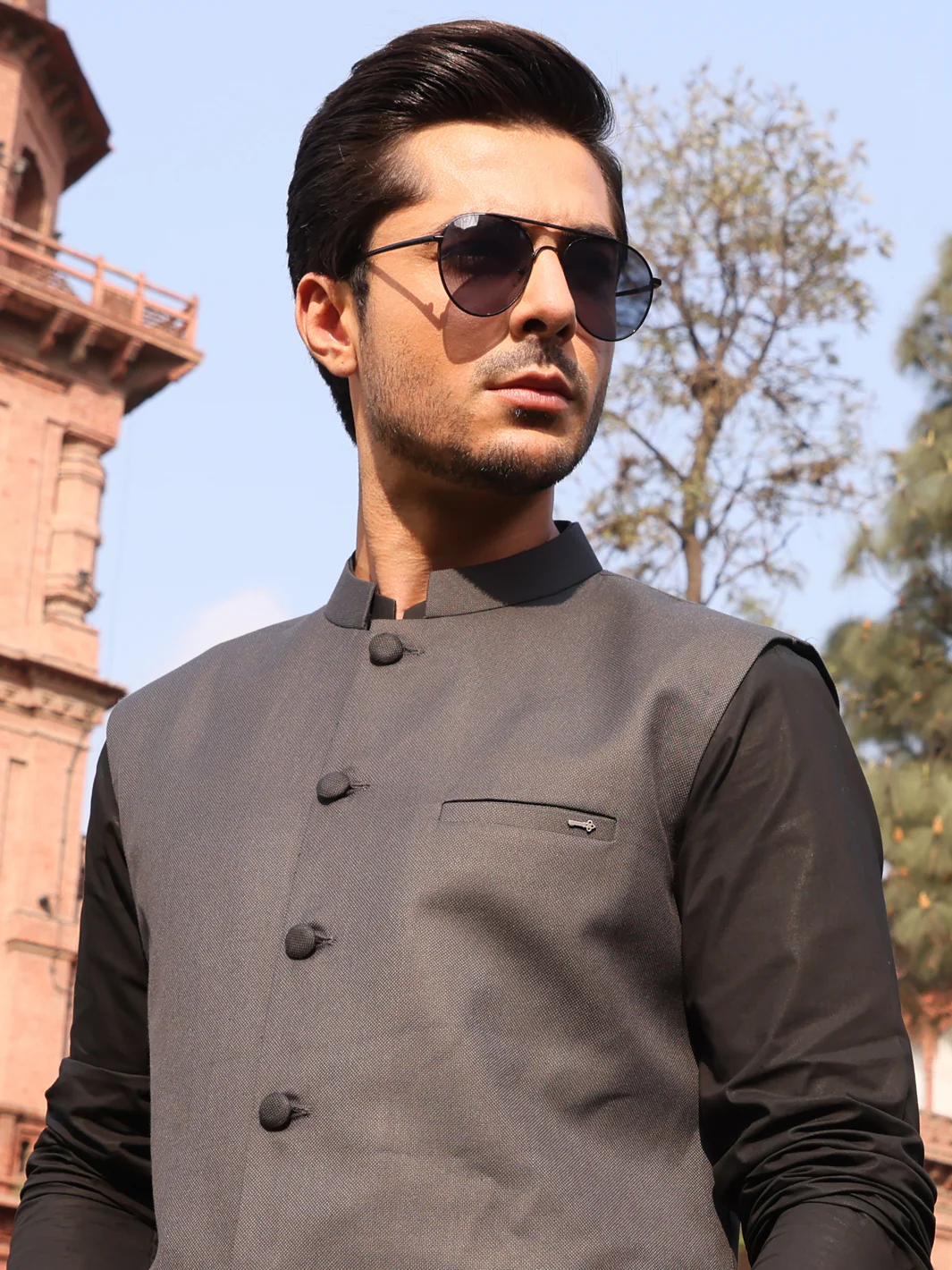 Grey Suiting Fabric Waistcoat - AL-WC-361 - Image 2