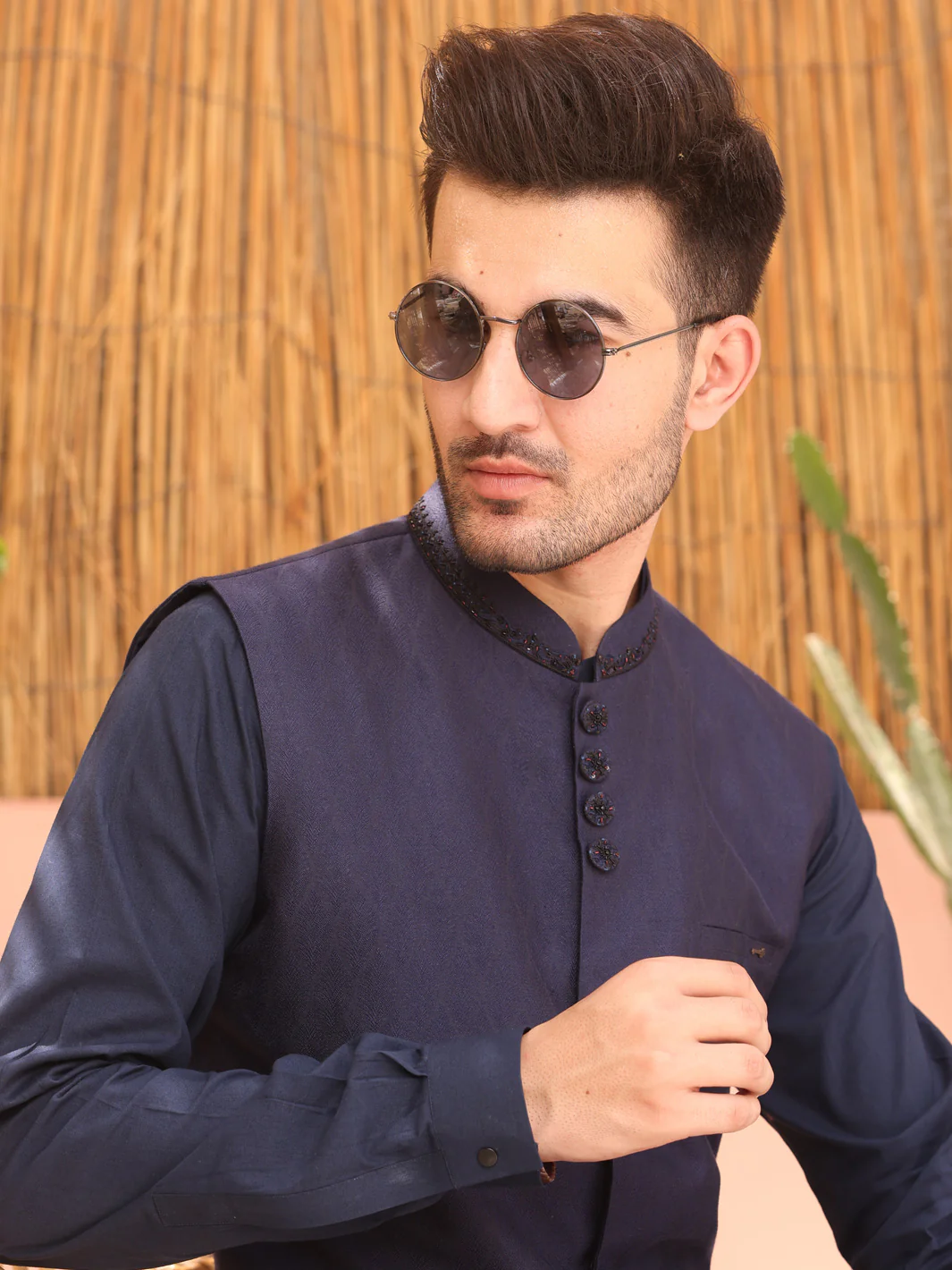 Blue Blended Waistcoat - AL-WC-365 - Image 2