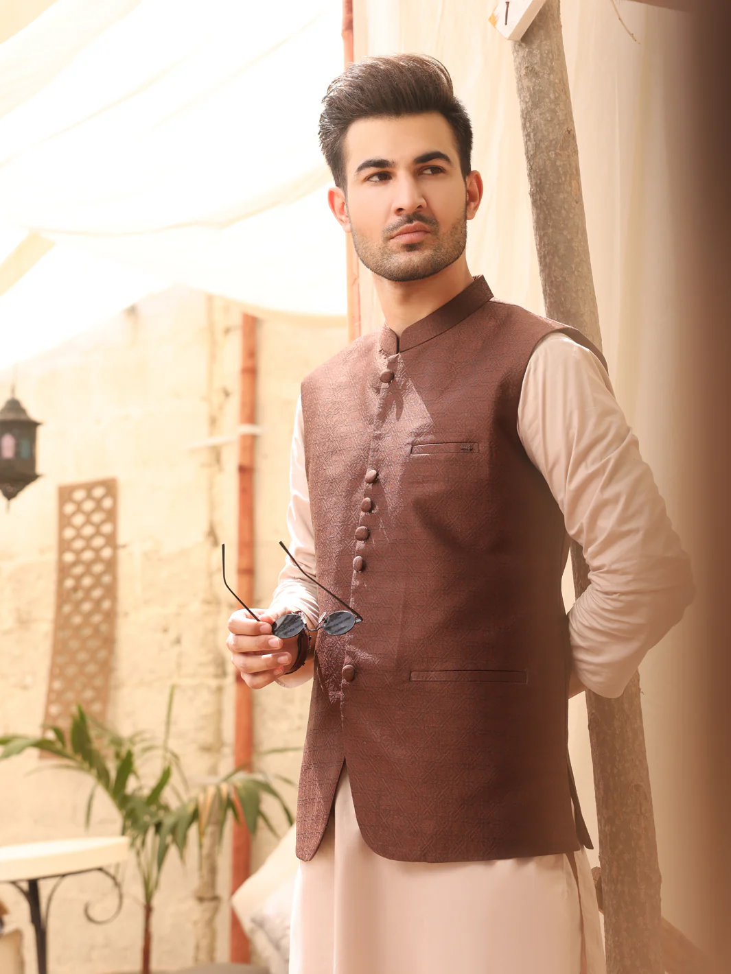 Brown Suiting Waistcoat - AL-WC-372 - Image 2