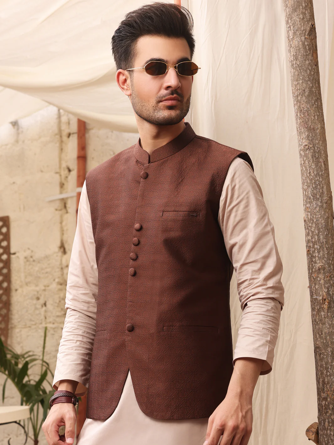 Brown Suiting Waistcoat - AL-WC-372 - Image 3