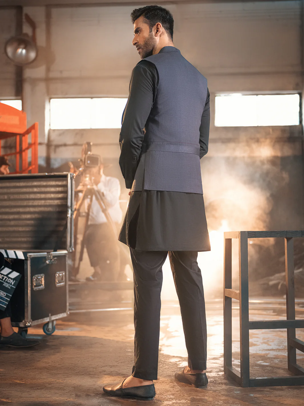 Charcoal Grey Suiting Waistcoat - AL-WC-382 - Image 4