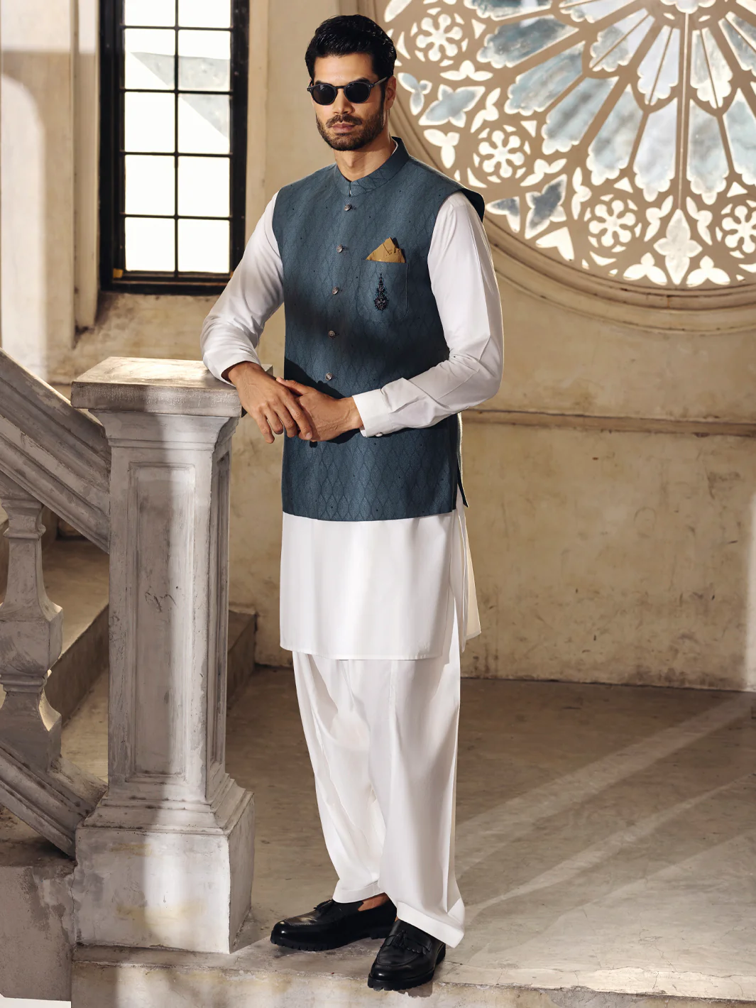 Green Blended Waistcoat - AL-WC-403 - Image 3