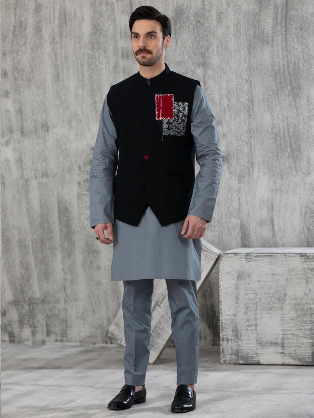 Black Blended Waistcoat - AL-WC-414 - Image 2