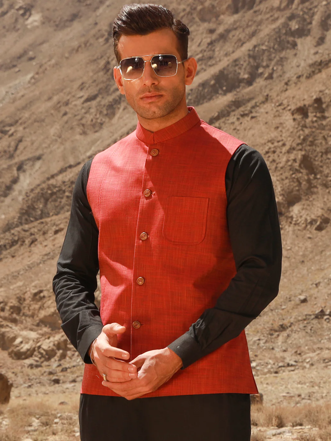 Red Waistcoat - AL-WC-429 - Image 2