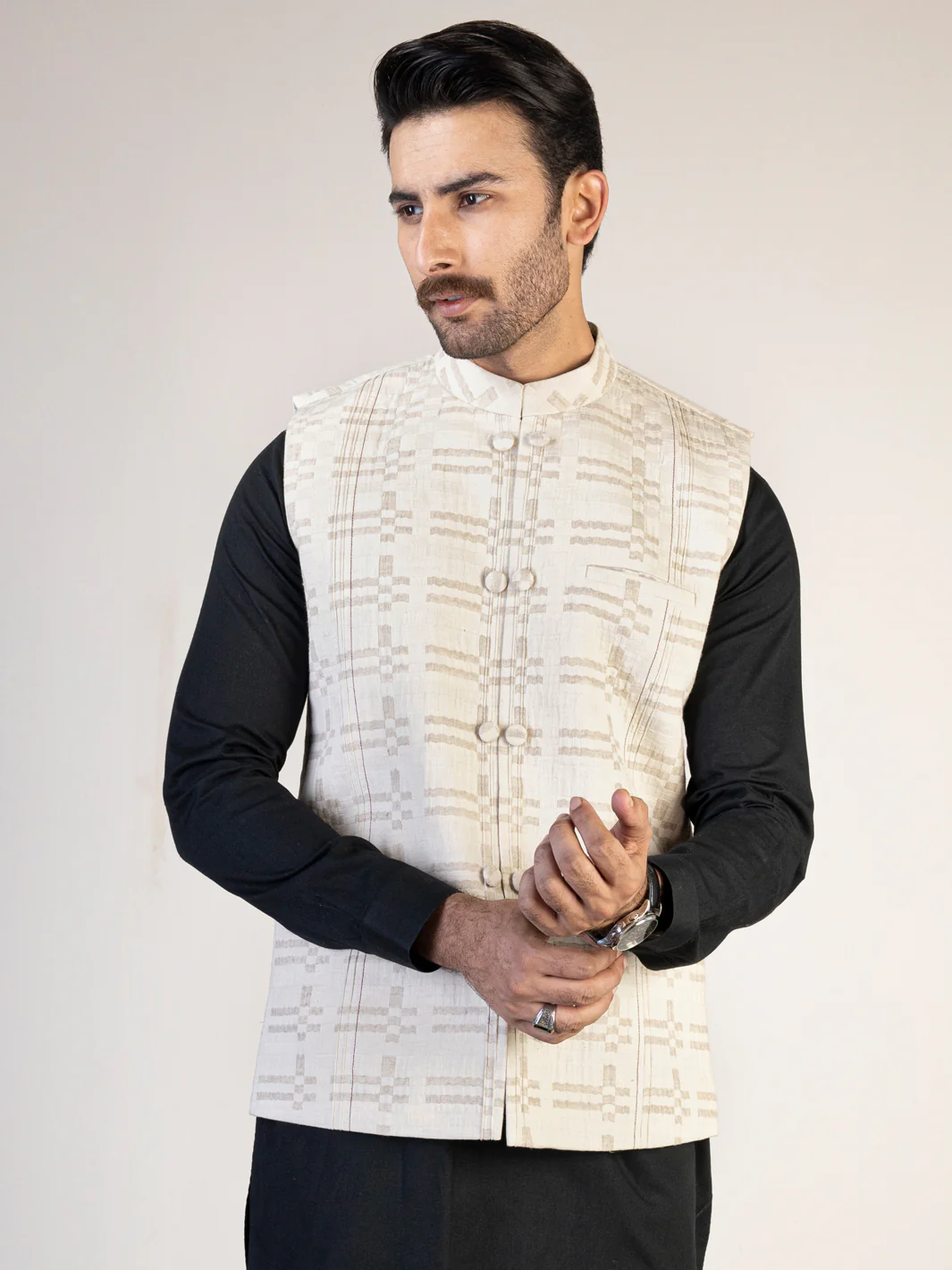 Fawn Blended Waistcoat - AL-WC-442 - Image 2