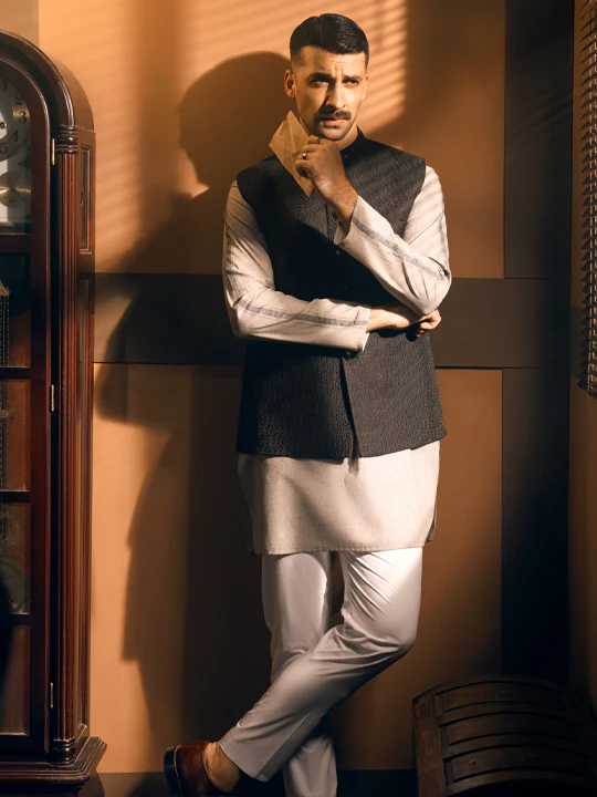 Black Blended Waistcoat - AL-WC-444 - Image 5
