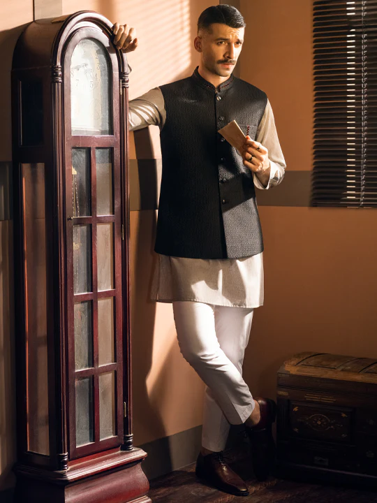 Black Blended Waistcoat - AL-WC-444 - Image 6