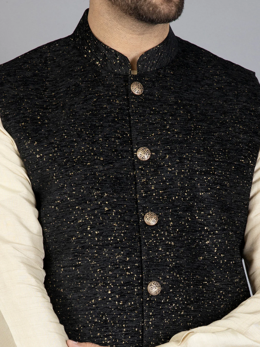 Black Blended Waistcoat - AL-WC-446 - Image 4