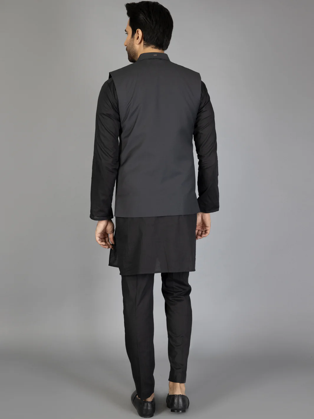 Grey Taffeta Waistcoat - AL-WC-461 - Image 3