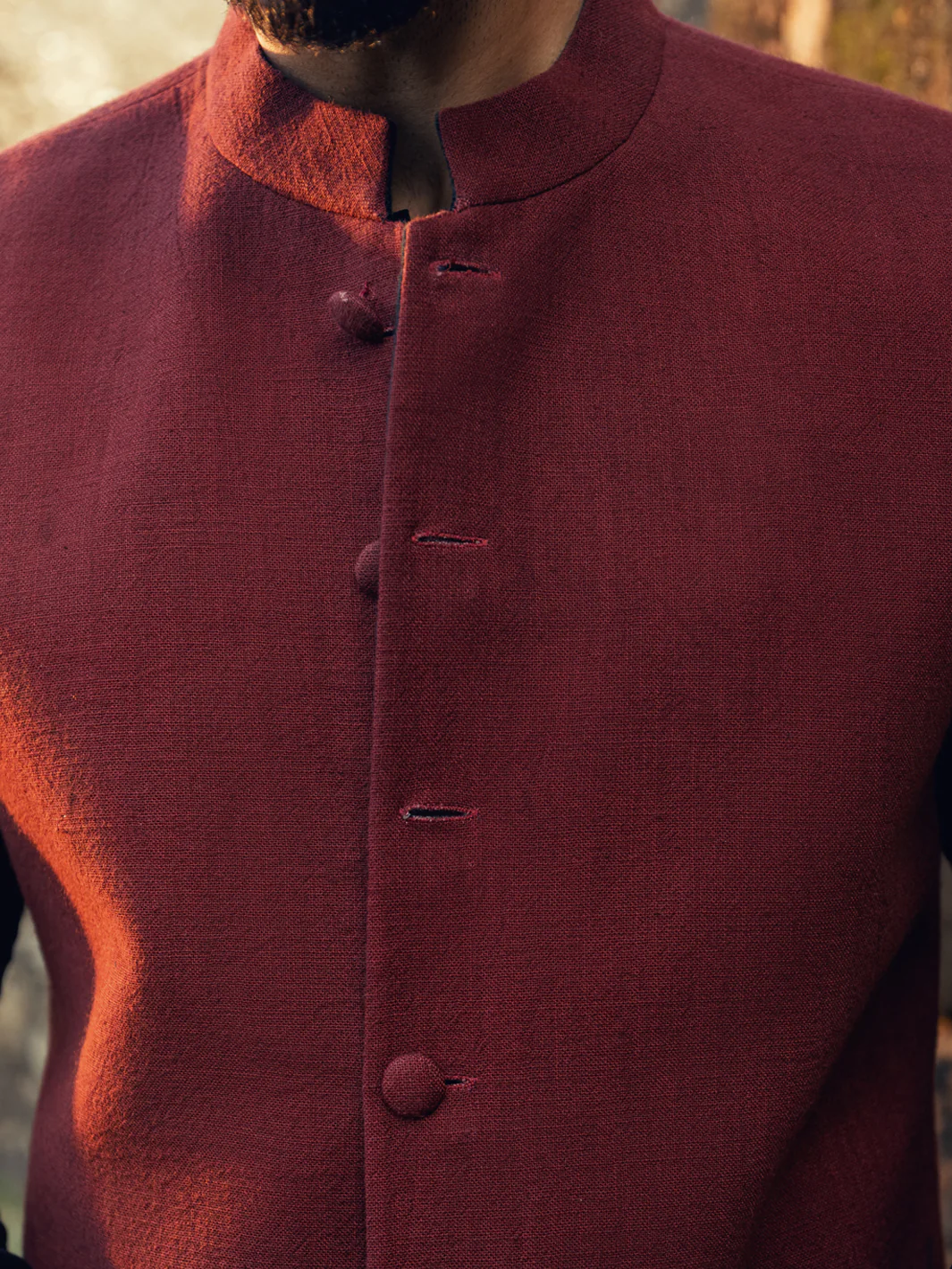Black Maroon Formal Waistcoat - AL-WC-473 - Image 5