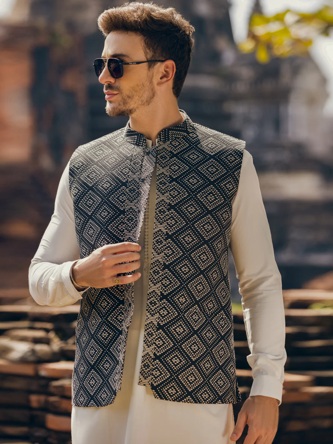 Black Blended Waistcoat - AL-WC-490 - Image 2