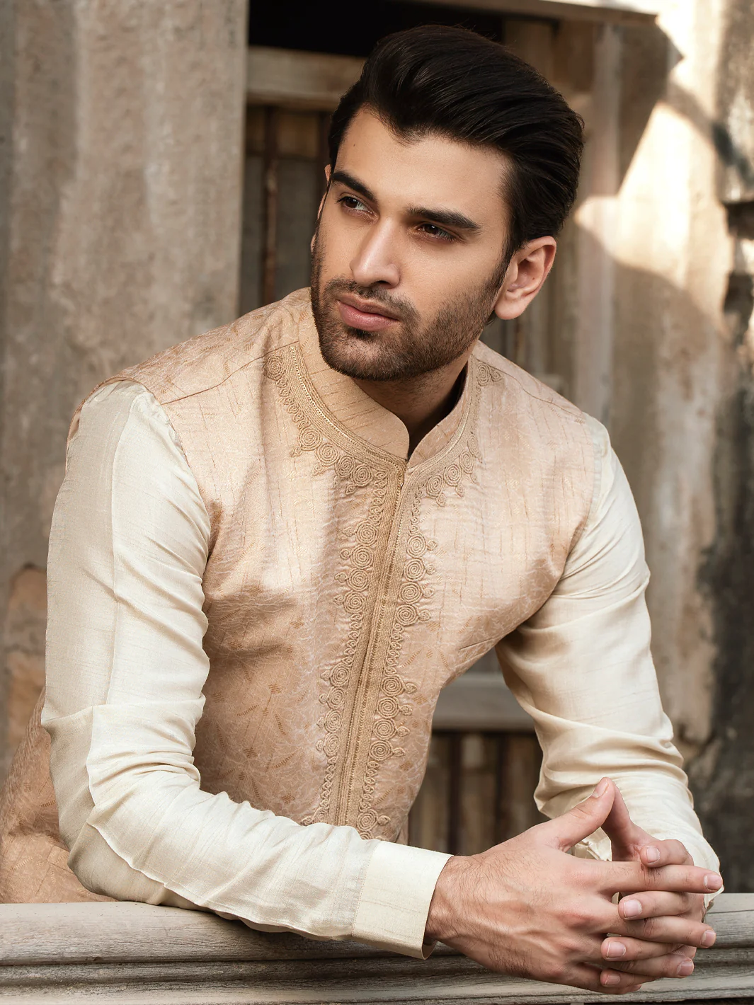 Beige Blended Waistcoat - AL-WC-491 - Image 6