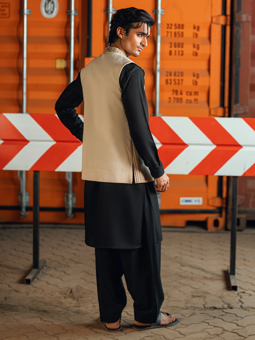 Cream Formal Waistcoat - AL-WC-494 - Image 3