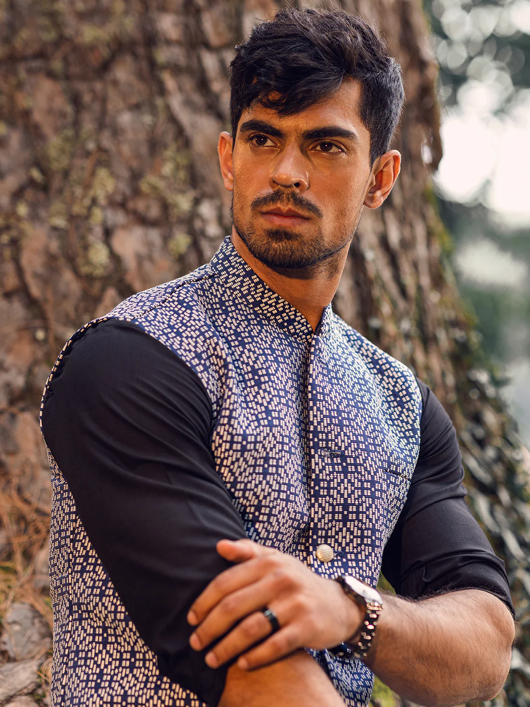 Blue Blended Waistcoat - AL-WC-514 - Image 3