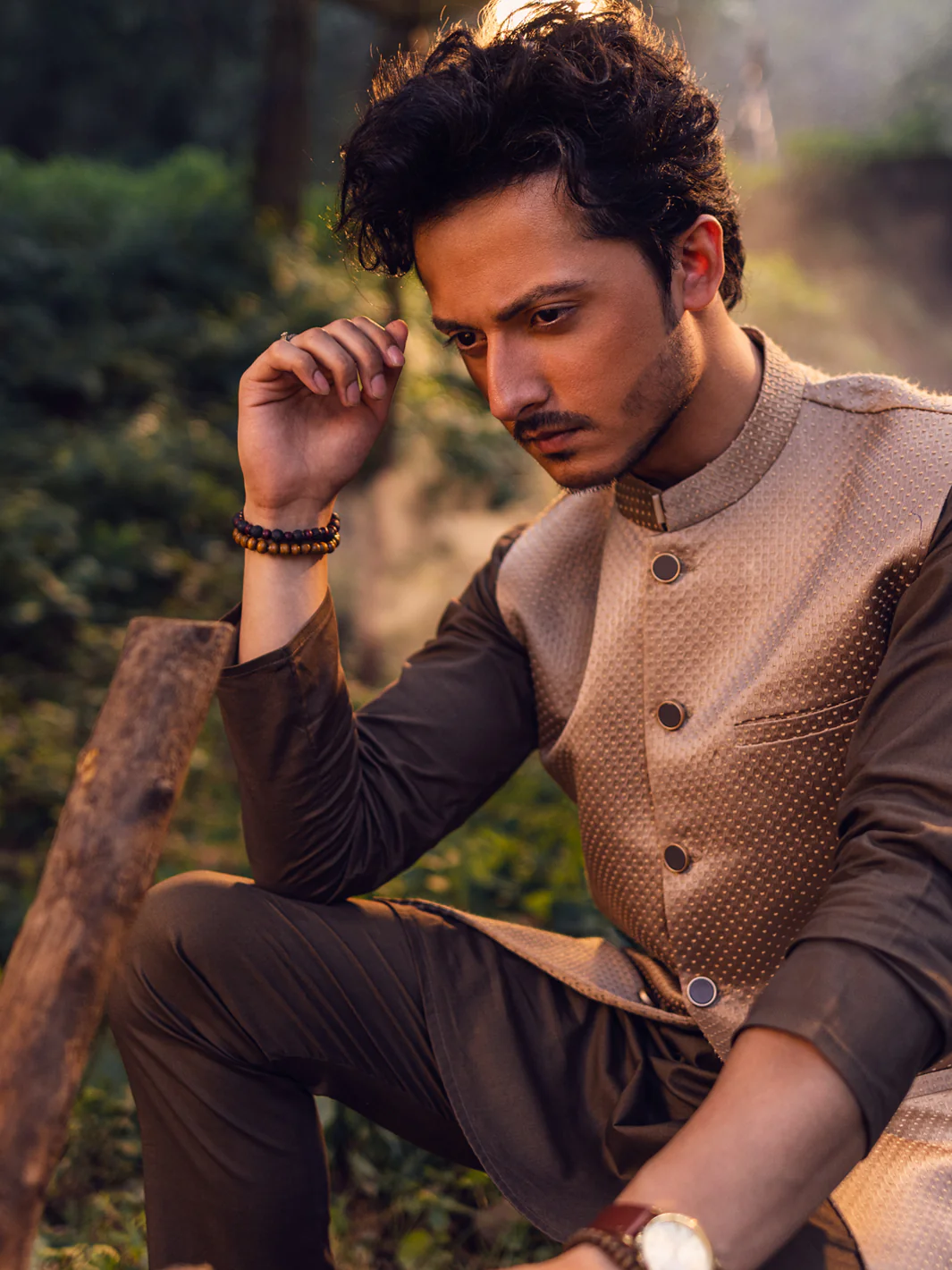 Beige Blended Waistcoat - AL-WC-515 - Image 2