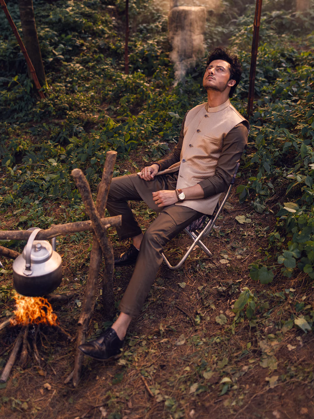 Beige Blended Waistcoat - AL-WC-515 - Image 3