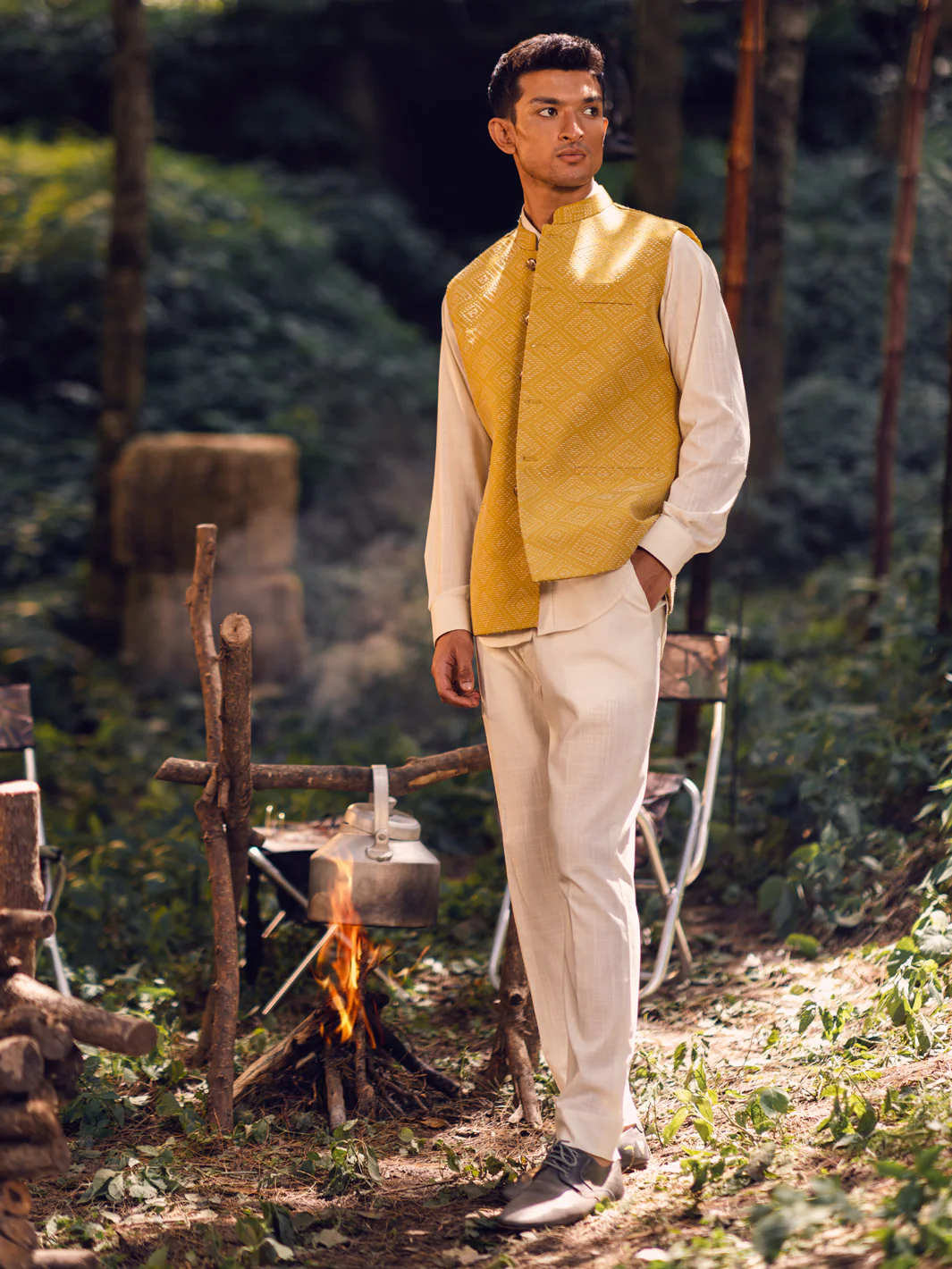 Mustard Blended Waistcoat - AL-WC-521 - Image 2