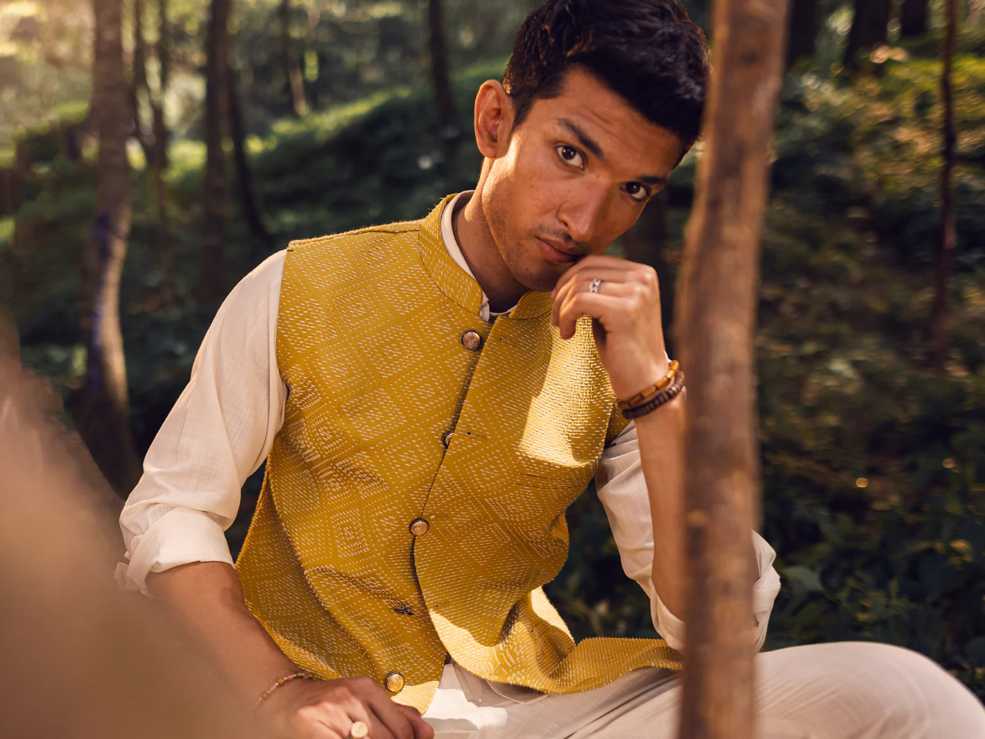 Mustard Blended Waistcoat - AL-WC-521 - Image 4