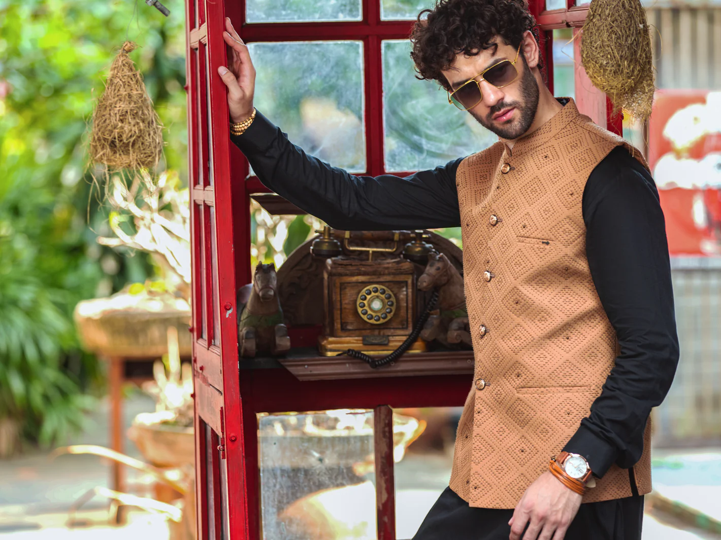 Light Brown Blended Waistcoat - AL-WC-525 - Image 3