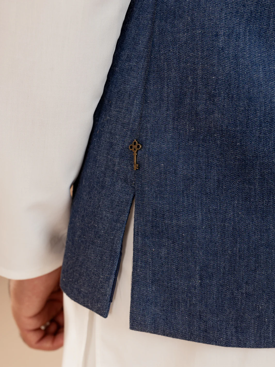 Blue Cotton Waistcoat - AL-WC-541 - Image 3