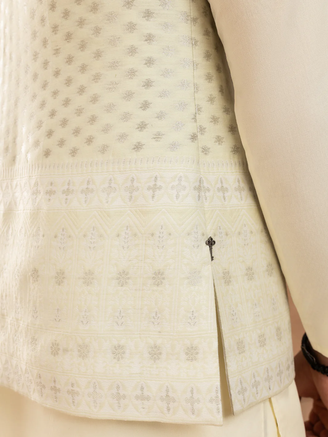 Light Green Blended Waistcoat - AL-WC-543B - Image 2