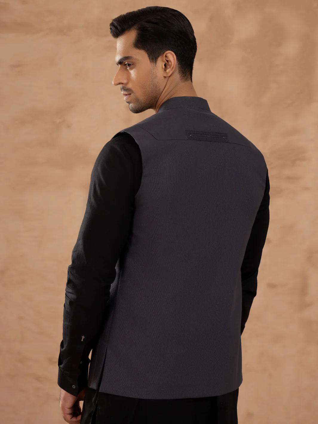 Blue Blended Waistcoat - AL-WC-548B - Image 3