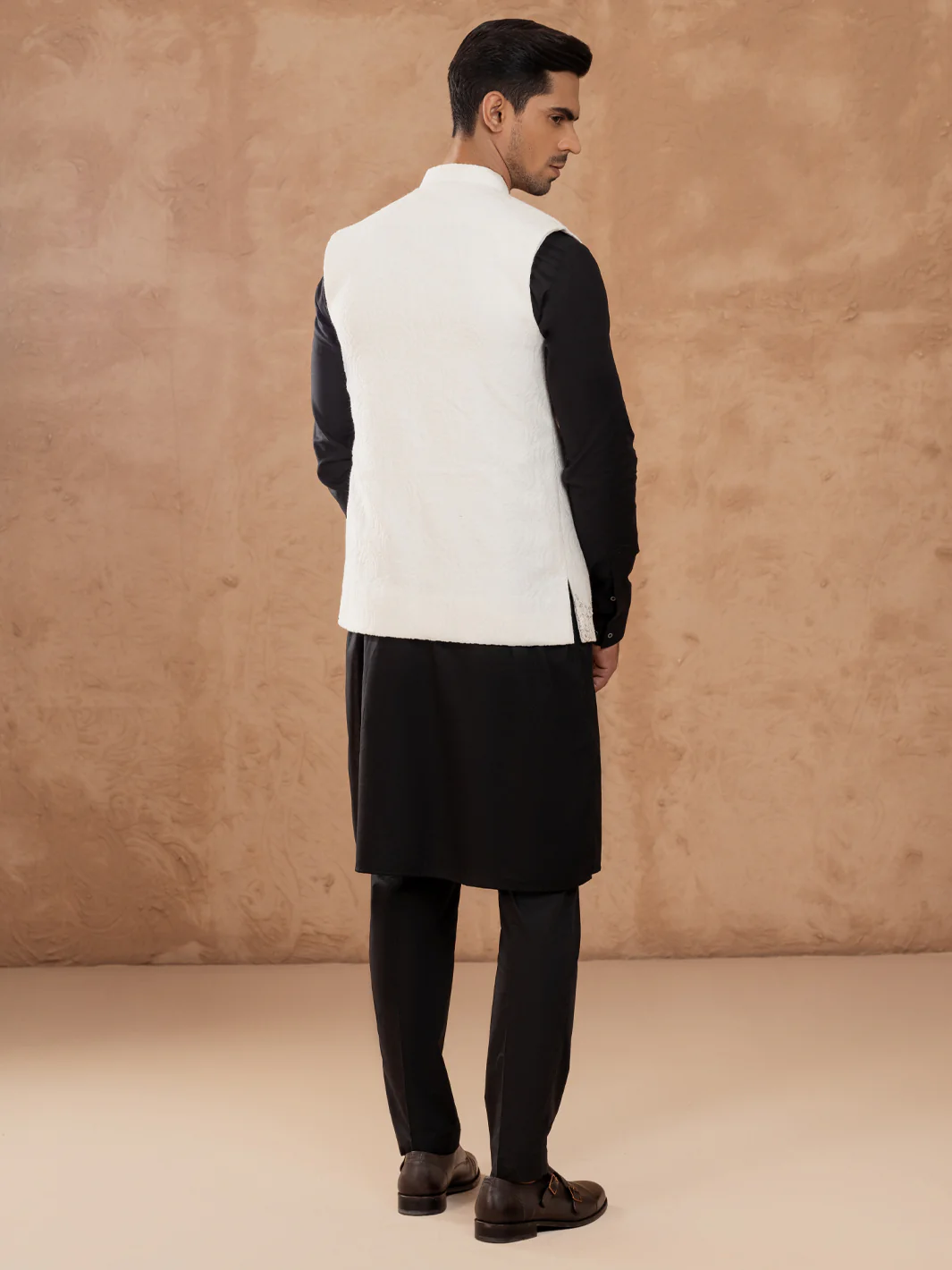 White Blended Waistcoat - AL-WC-552 - Image 2