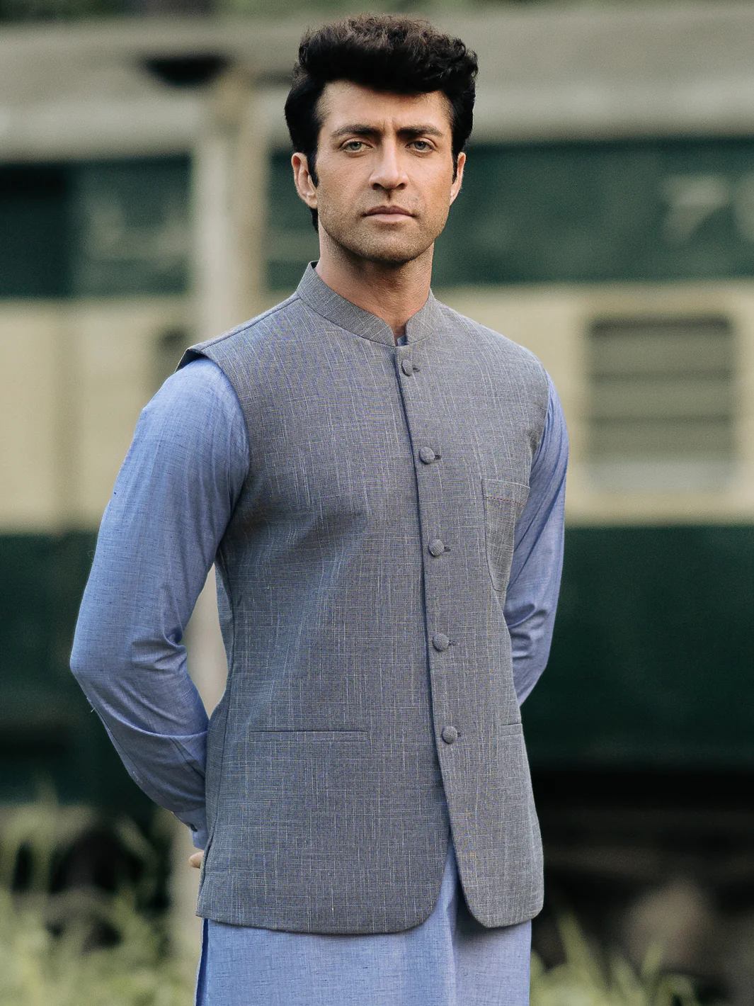 Grey Blended Waistcoat - AL-WC-553 - Image 2