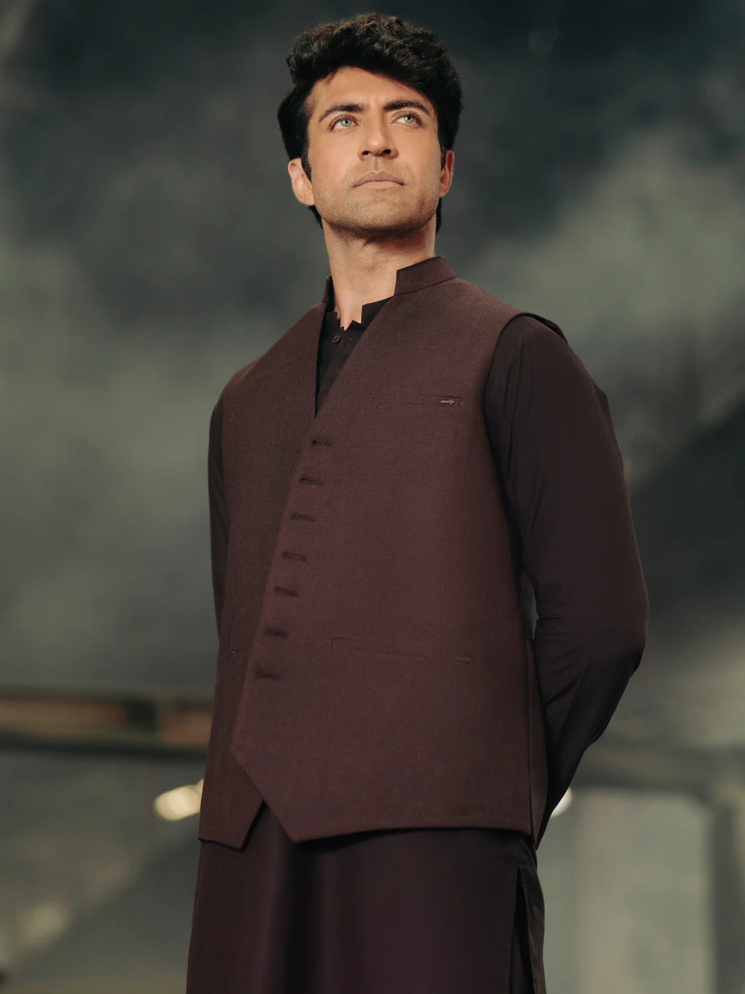 Maroon Blended Waistcoat - AL-WC-561 - Image 3