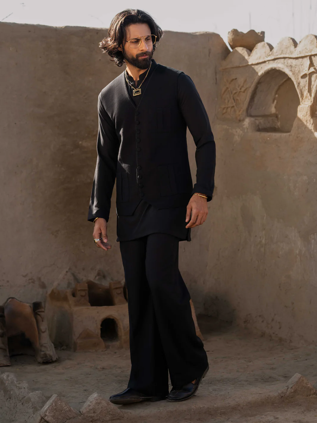 Black Blended Waistcoat - AL-WC-584 - Image 3