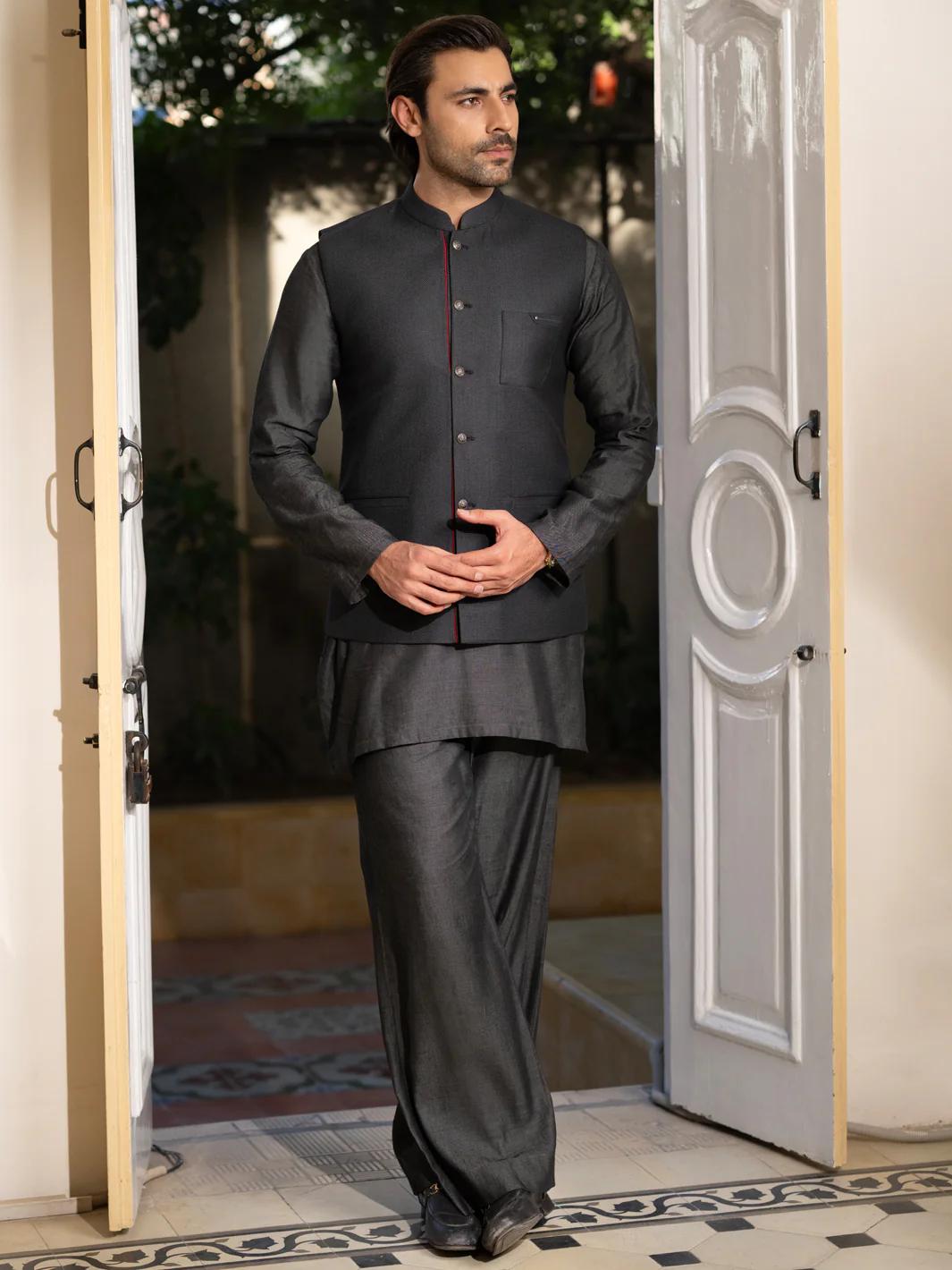 Charcoal Blended Waistcoat - AL-WC-590B