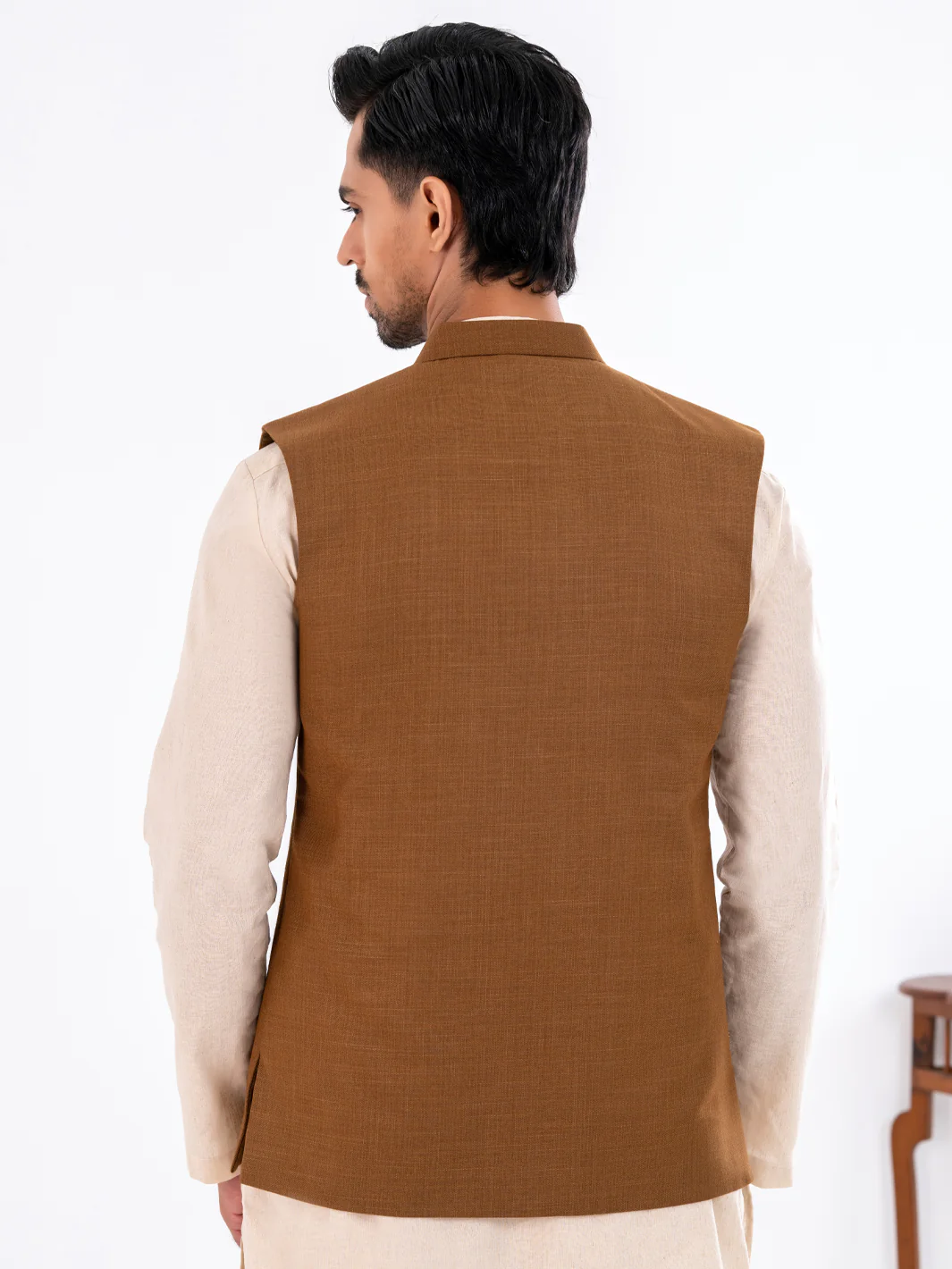 Beige Blended Waistcoat - AL-WC-594 - Image 2
