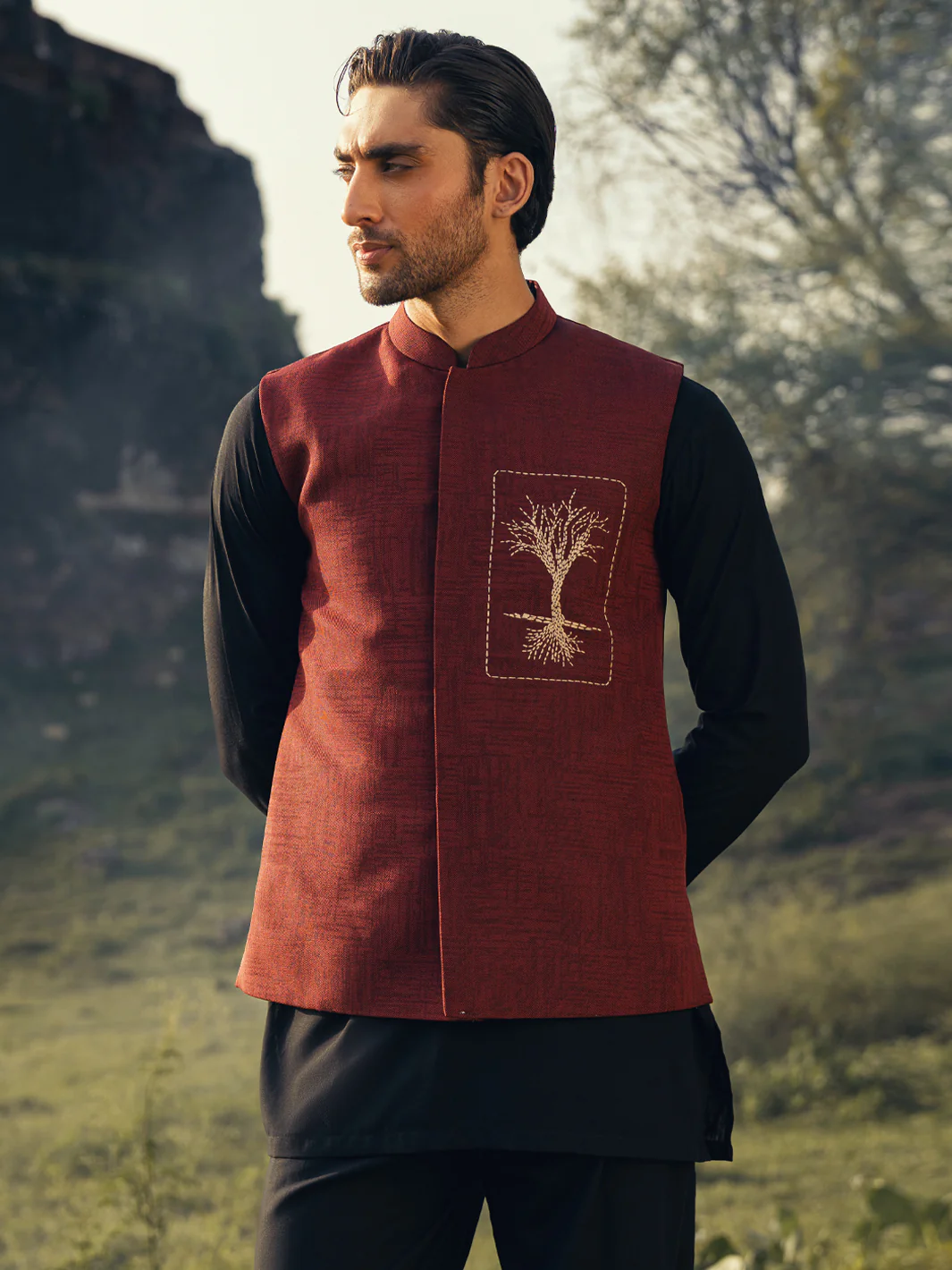 Red Waistcoat - AL-WC-596B - Image 5