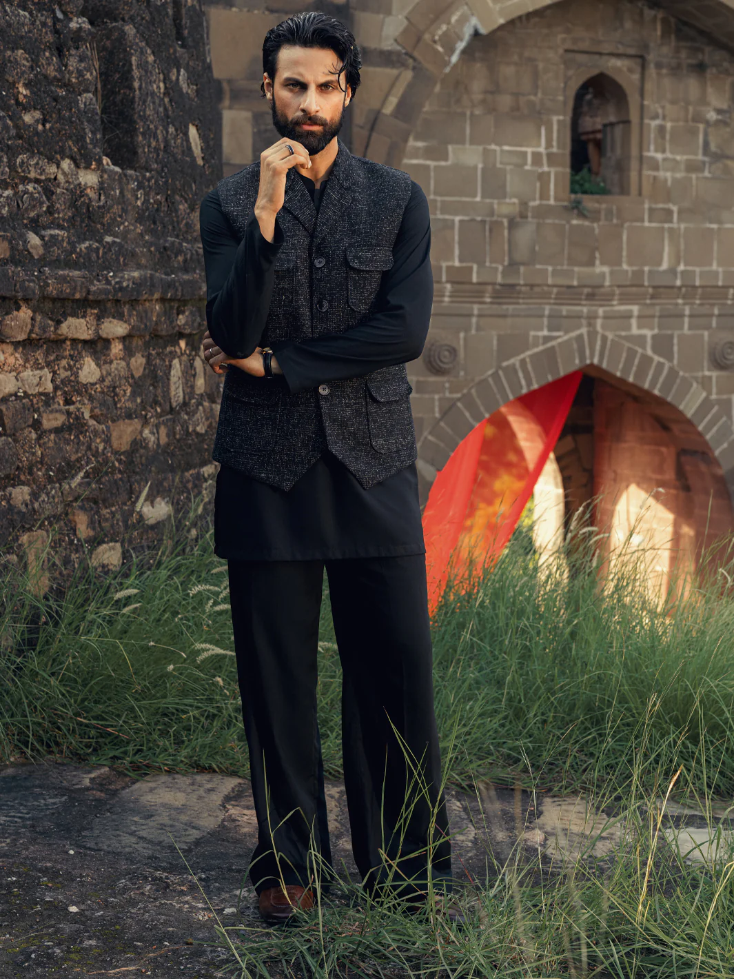 Black Waistcoat - AL-WC-599 - Image 2