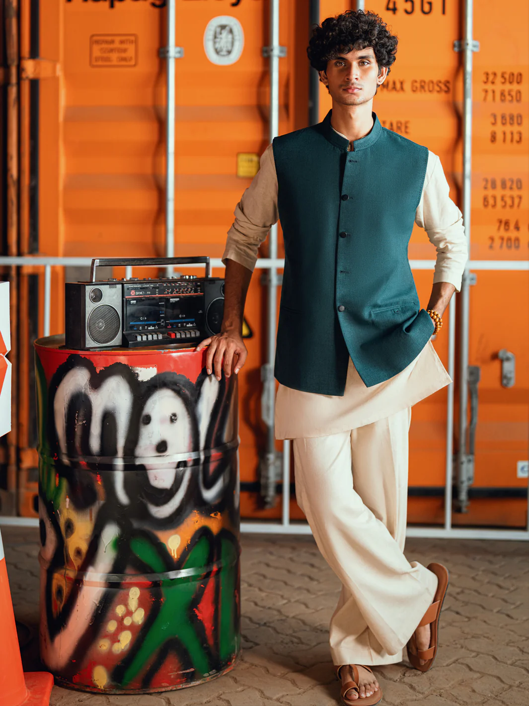 Teal Formal Waistcoat - AL-WC-604 - Image 2
