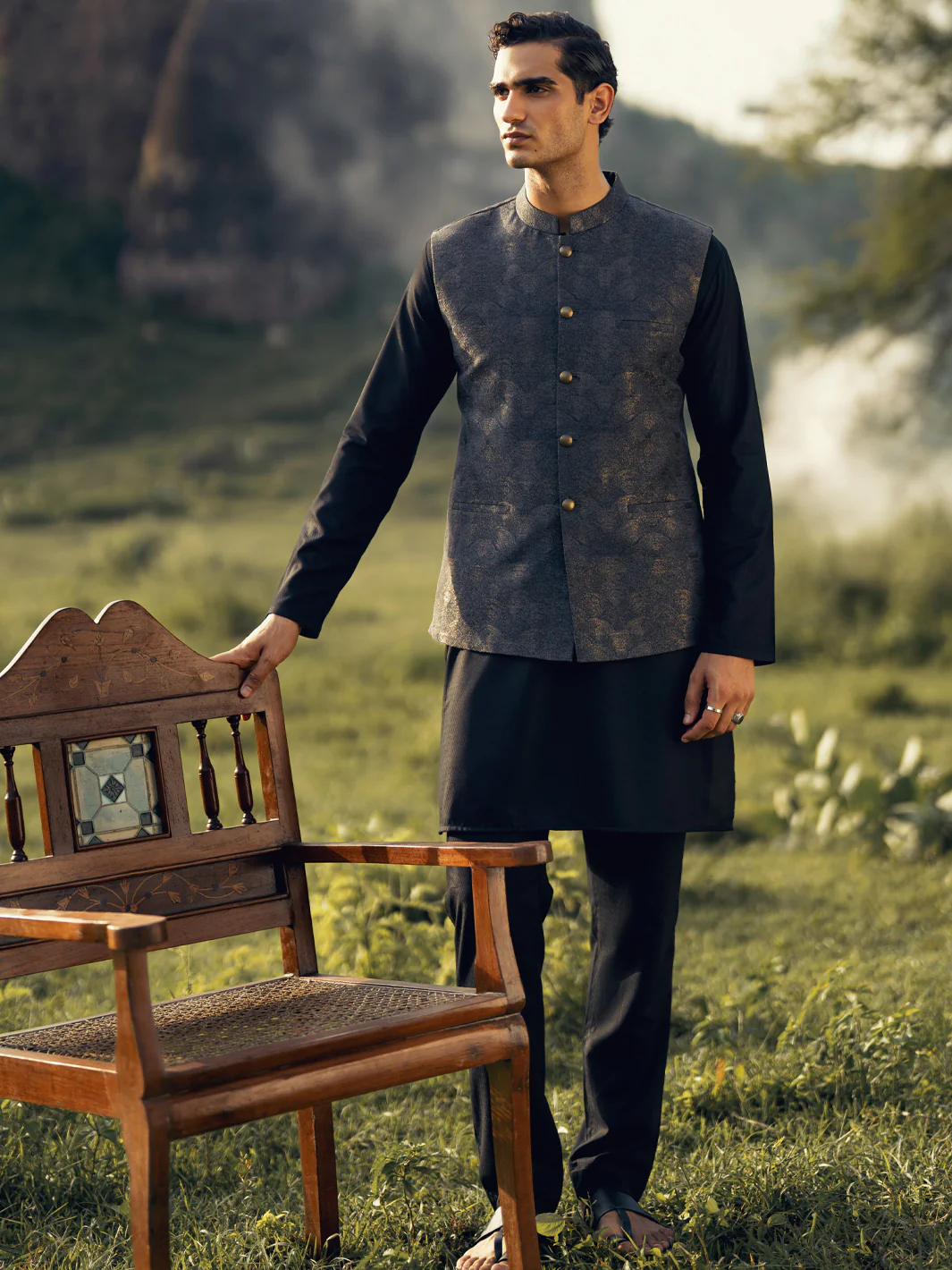 Dark Grey Formal Waistcoat - AL-WC-605 - Image 2