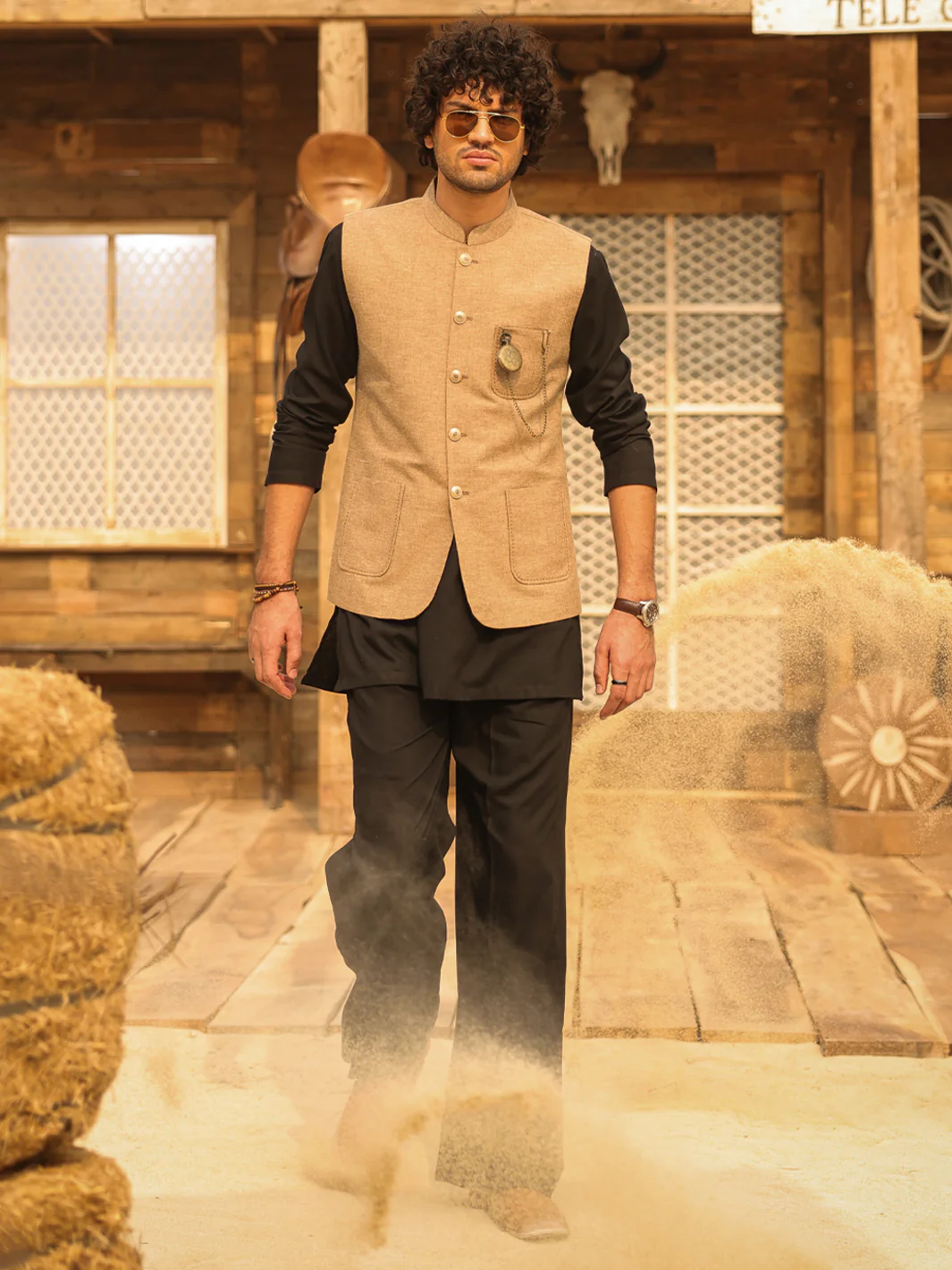 Fawn Waistcoat - AL-WC-631 - Image 3
