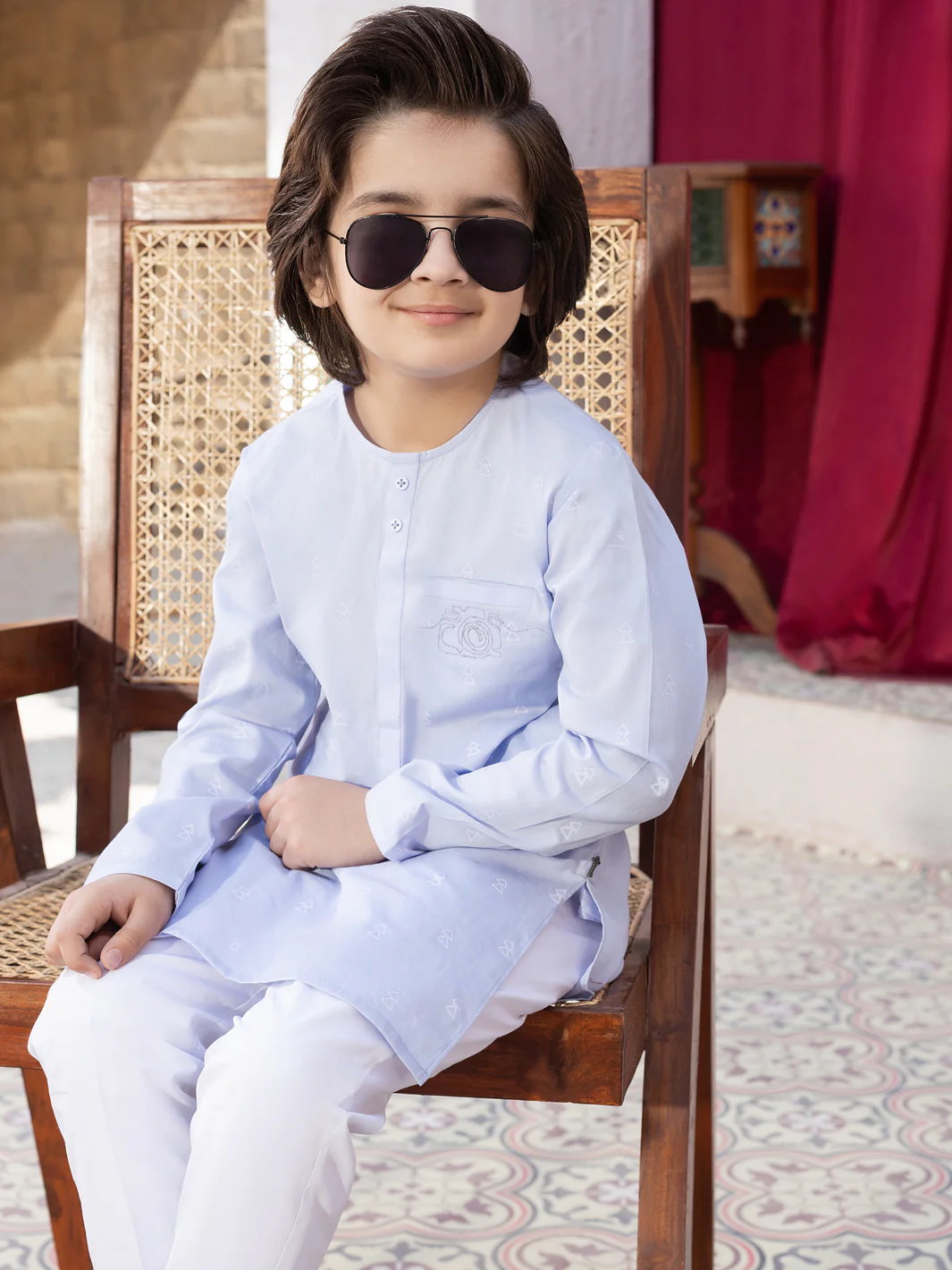 Light Purple Blended Kurta - ALBY-K-004 - Image 2