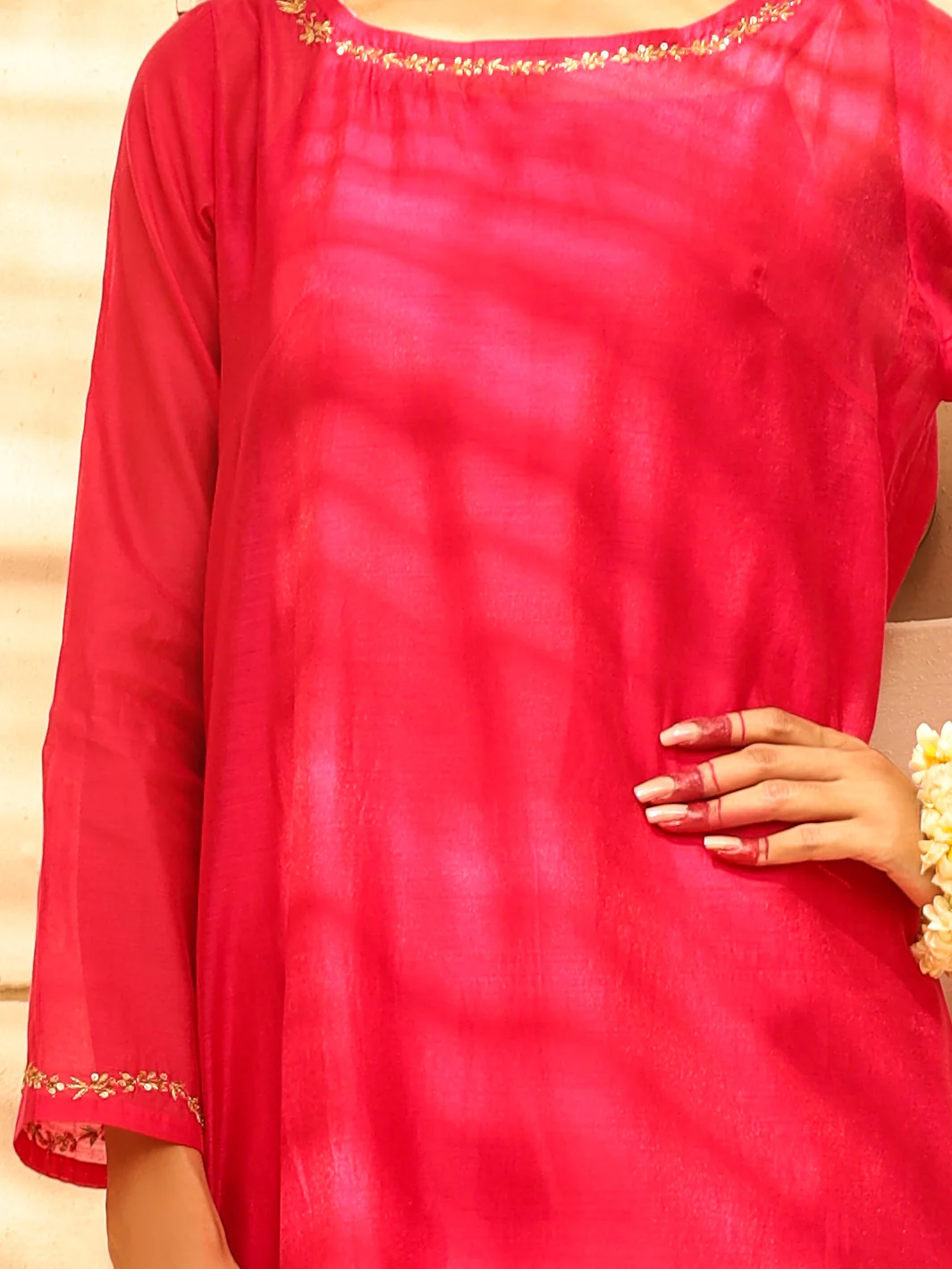 Pink Cotton Viscose Silk 2 Piece Stitched - ALCR-2PS-LKS-1021 - Image 3