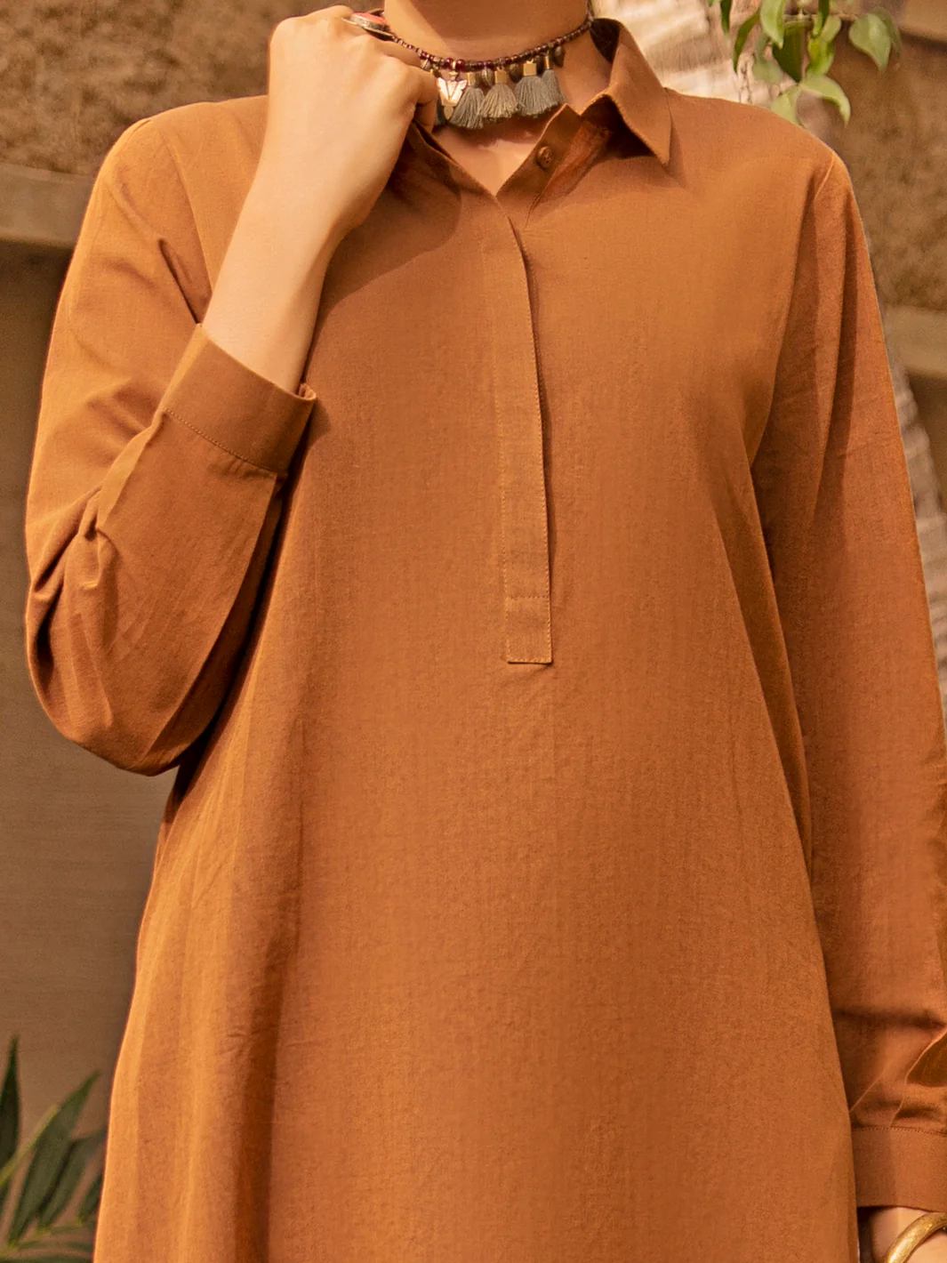 Brown Bunnat 2 Piece Stitched - ALCR-2PS-LKS-1029 - Image 2