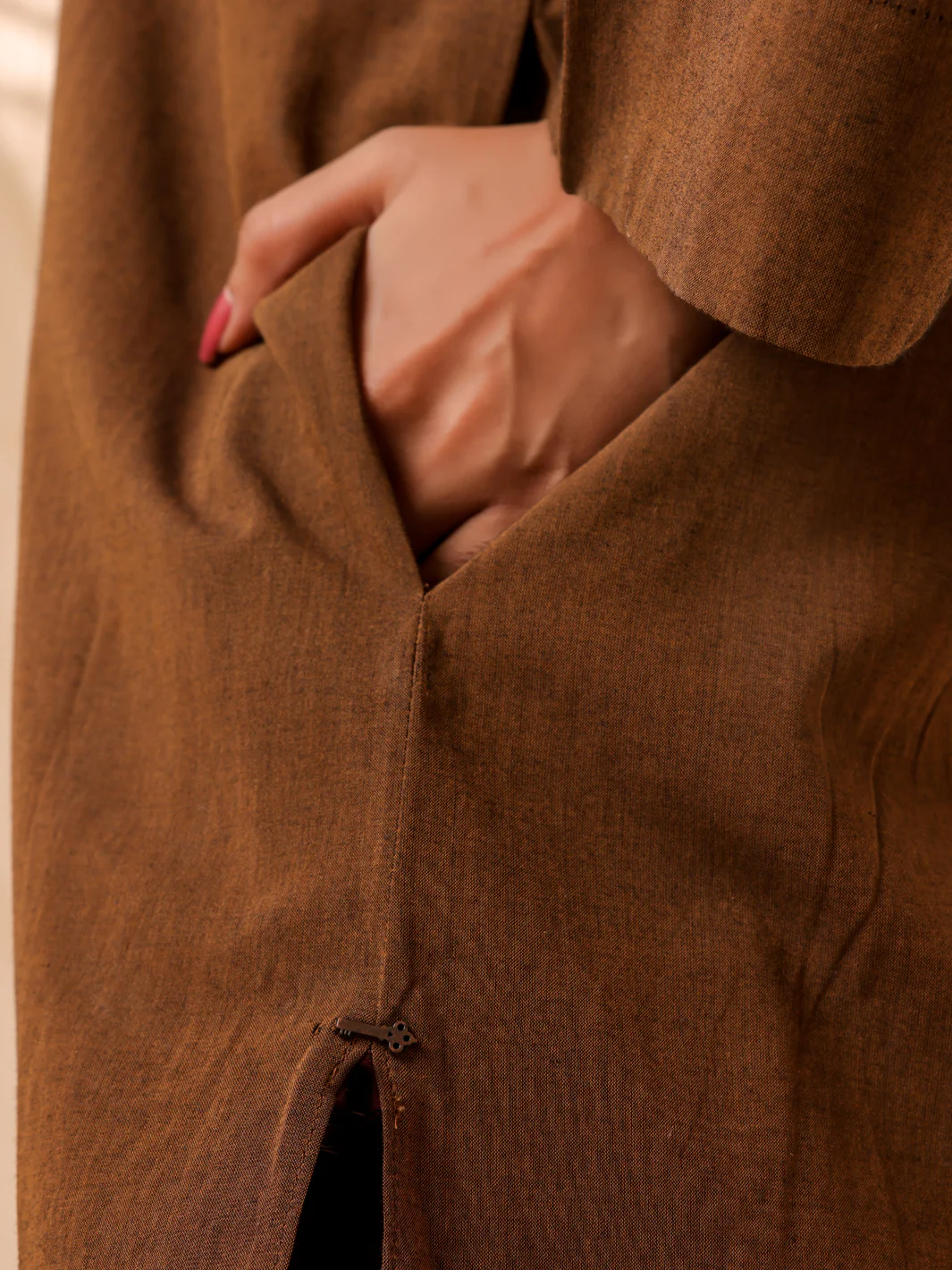 Brown Cotton 2 Piece Stitched - ALCR-2PS-LKS-1039 - Image 2