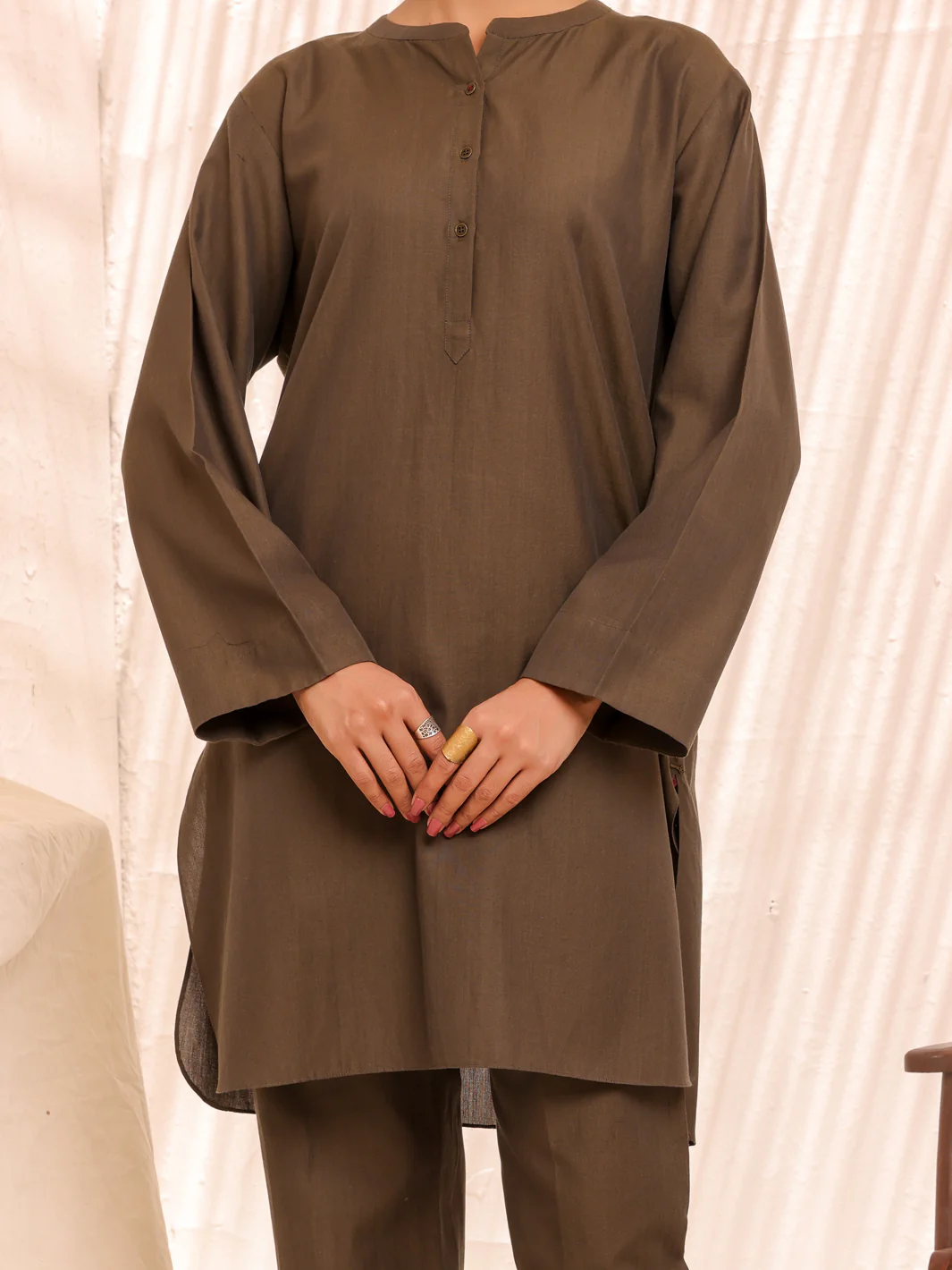 Dark Green Cotton 2 Piece Stitched - ALCR-2PS-LKS-1041 - Image 2
