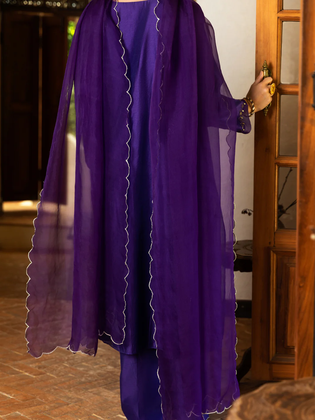 Purple Modal 2 Piece Stitched - ALCR-2PS-LKS-1072 - Image 2