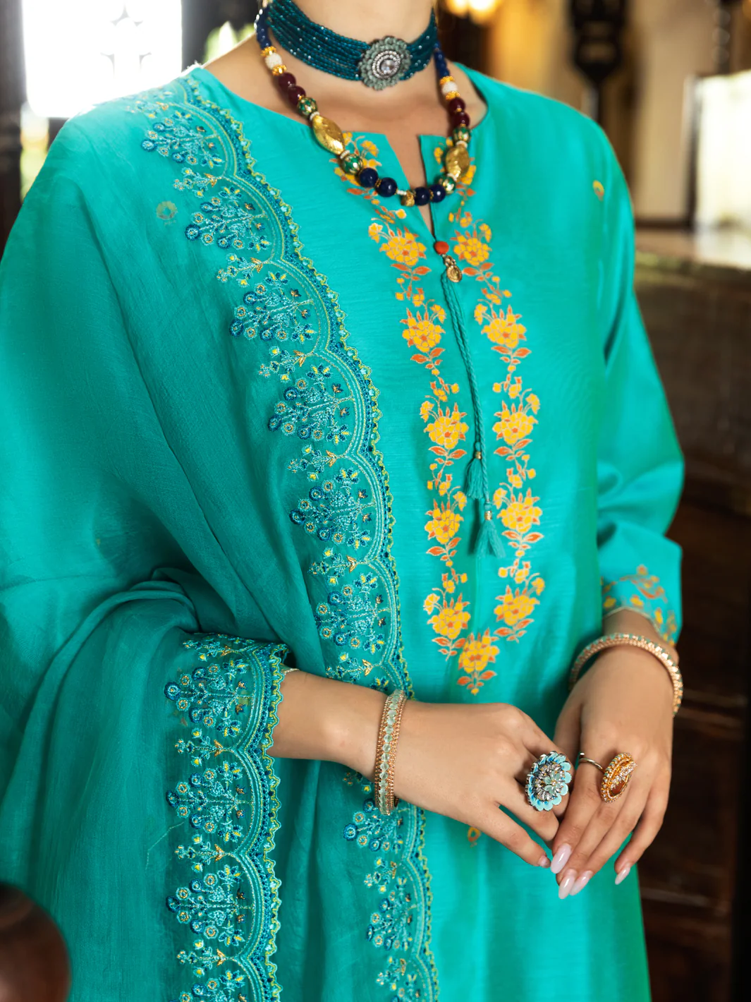 Sea Green Modal 2 Piece Stitched - ALCR-2PS-LKS-1074 - Image 3