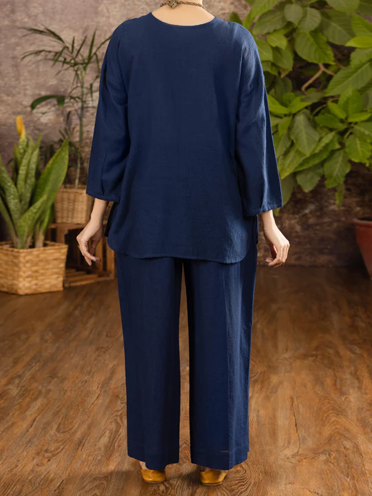 Blue Dobby 2 Piece Stitched - ALCR-2PS-LKS-1099 - Image 2