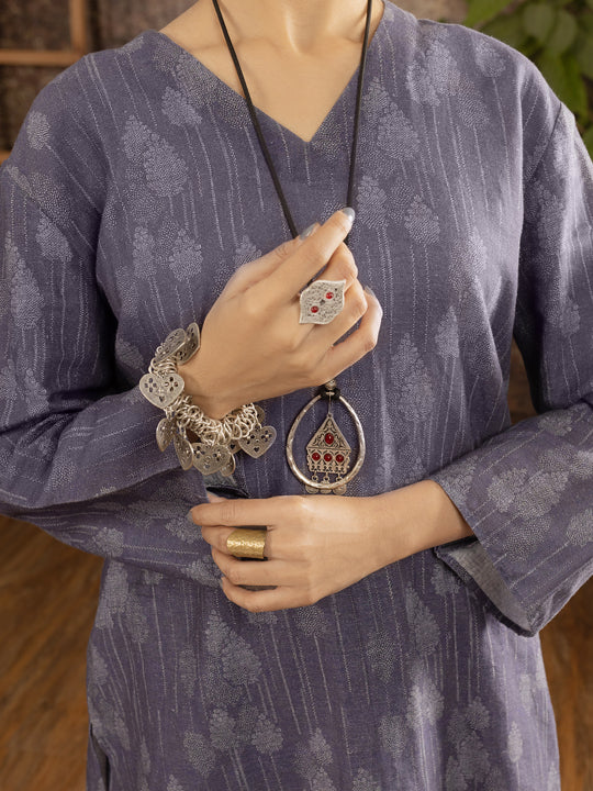 Blue Linen 2Pc Stitched - ALCR-2PS-LKS-1102 - Image 4