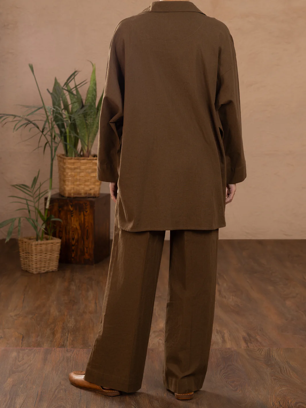 Brown Linen 2Pc Stitched - ALCR-2PS-LKS-1109 - Image 2