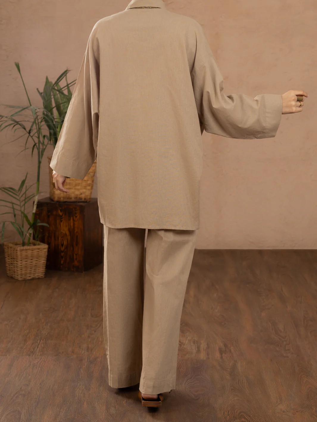 Beige Linen 2Pc Stitched - ALCR-2PS-LKS-1111 - Image 3