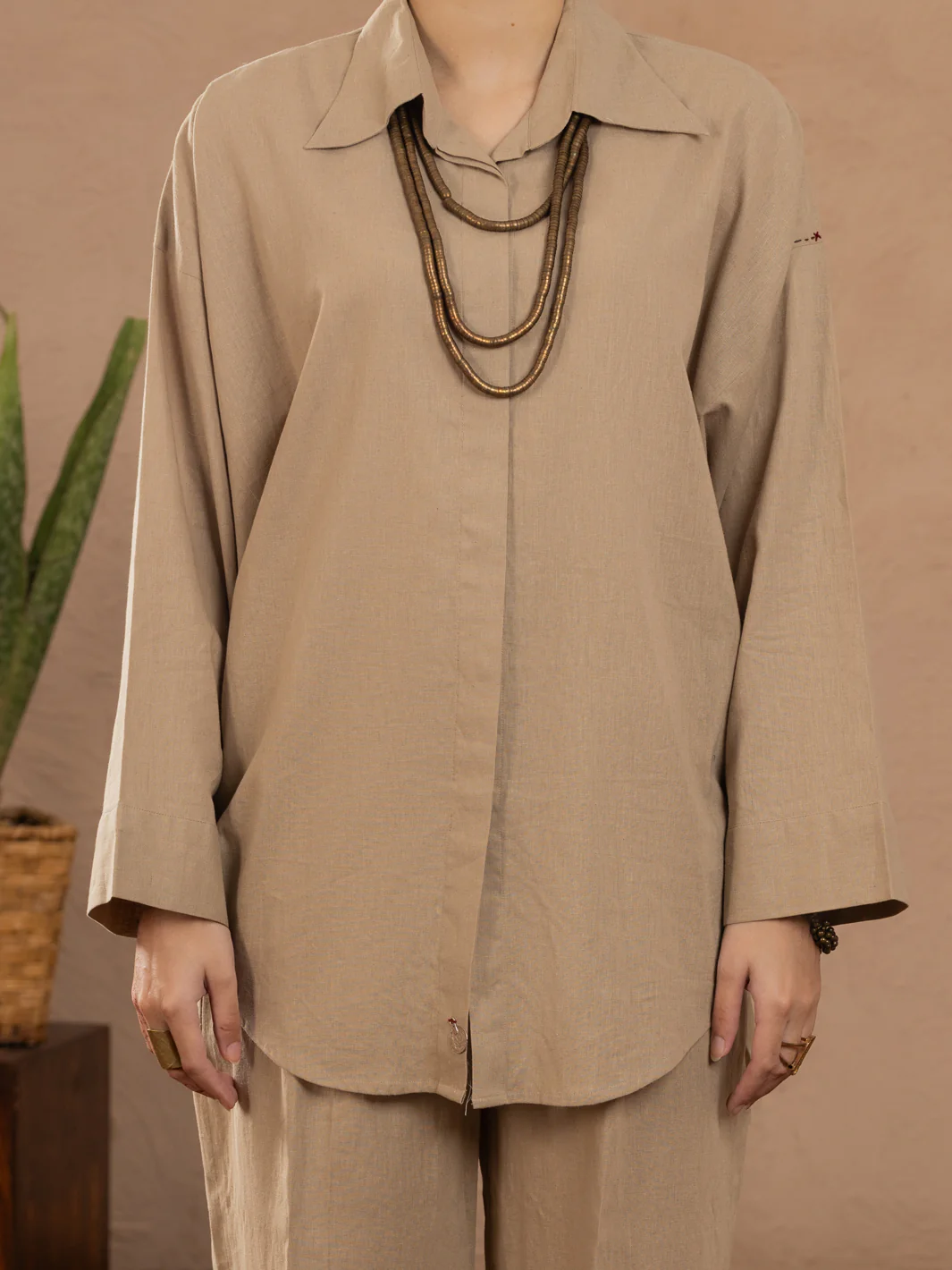 Beige Linen 2Pc Stitched - ALCR-2PS-LKS-1111 - Image 4