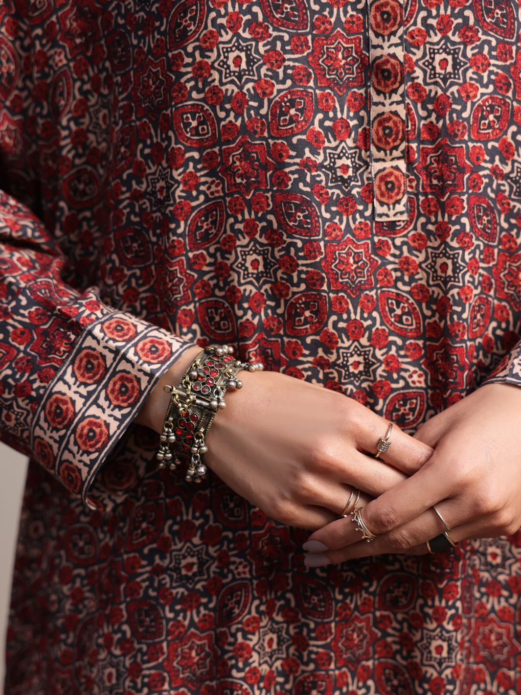Maroon Viscose Tunic - ALCR-LK-1060 - Image 3